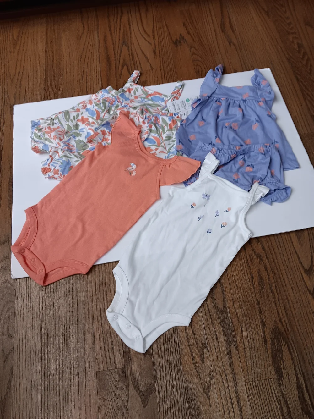 Carter's Just One You Baby Girl 12M NWT Outfits 2 Set  Bundle Lavender&Peach